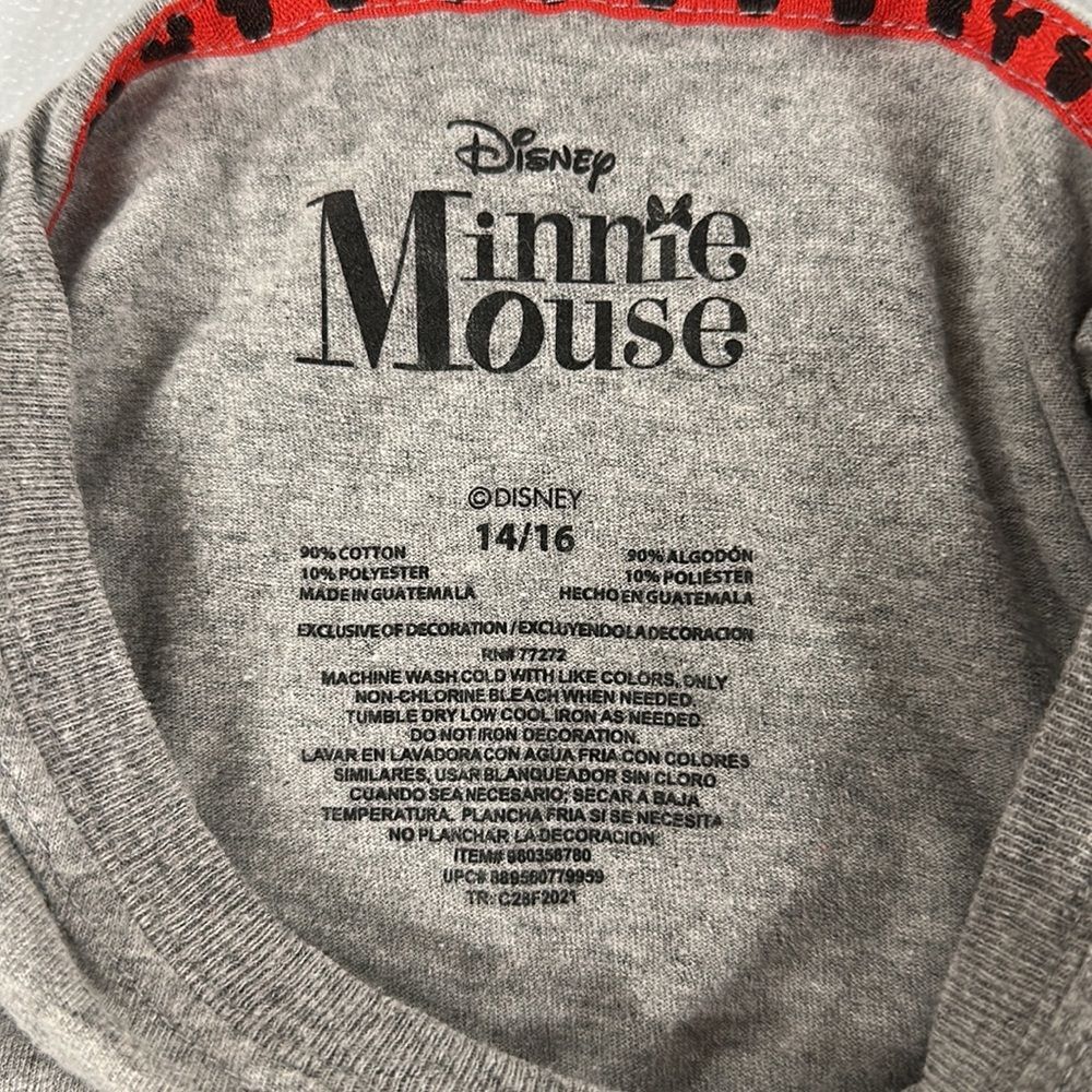 π 3 for $15 π Disney Minnie Mouse tee girls size 14/16 - Picture 3 of 3